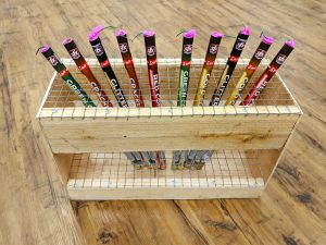 Chicken Wire Roman Candle Rack